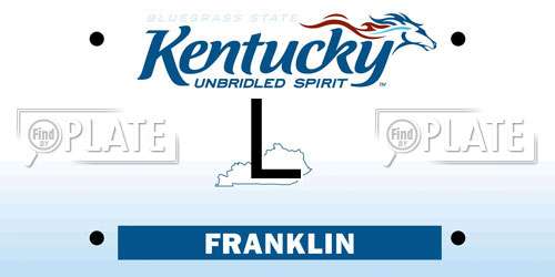 L Kentucky License Plate