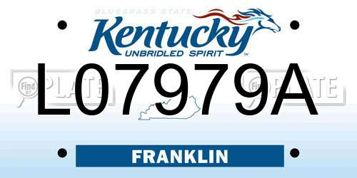 L07979A Kentucky License Plate