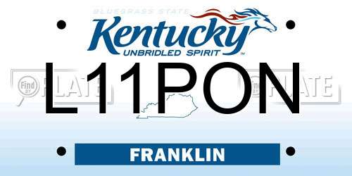 L11PON Kentucky License Plate