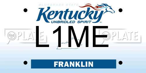 L1ME Kentucky License Plate