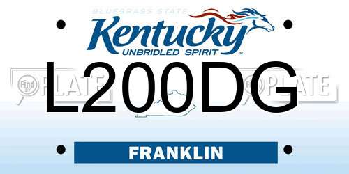 L200DG Kentucky License Plate