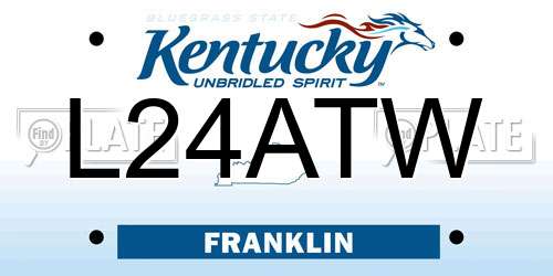 L24ATW Kentucky License Plate