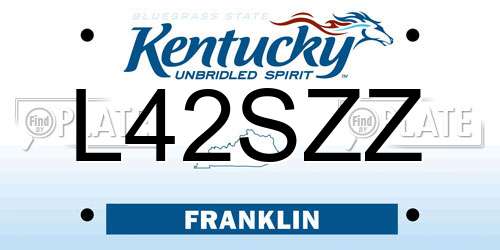 L42SZZ Kentucky License Plate