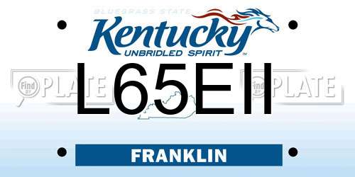 L65EII Kentucky License Plate