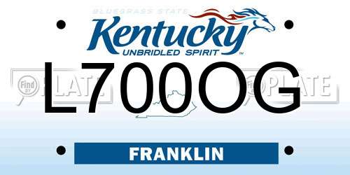 L700OG Kentucky License Plate