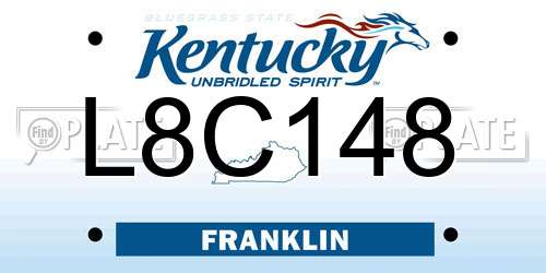 L8C148 Kentucky License Plate