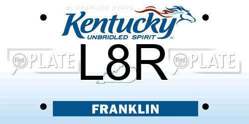 L8R Kentucky License Plate
