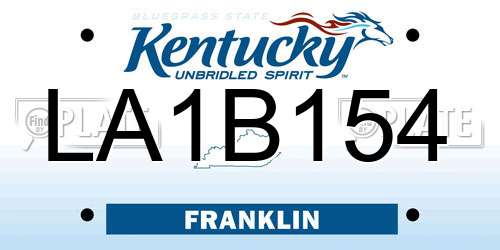 LA1B154 Kentucky License Plate