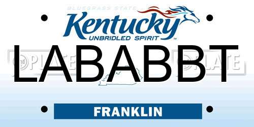 LABABBT Kentucky License Plate