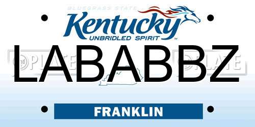 LABABBZ Kentucky License Plate