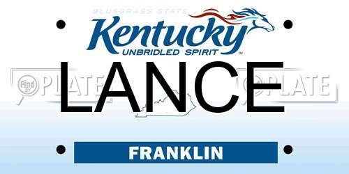 LANCE Kentucky License Plate