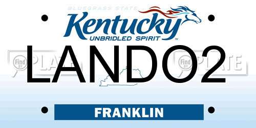 LANDO2 Kentucky License Plate