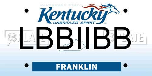 LBBIIBB Kentucky License Plate