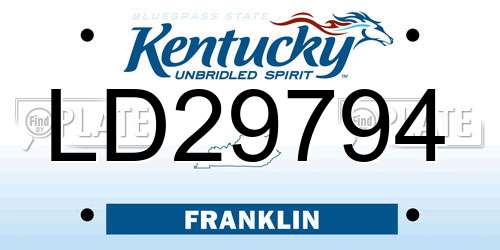 LD29794 Kentucky License Plate