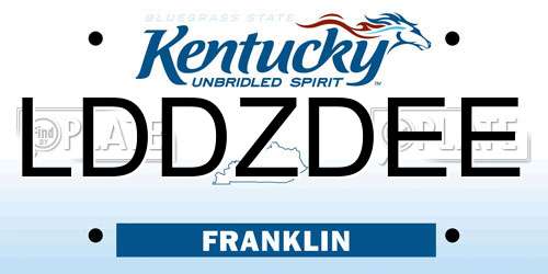 LDDZDEE Kentucky License Plate