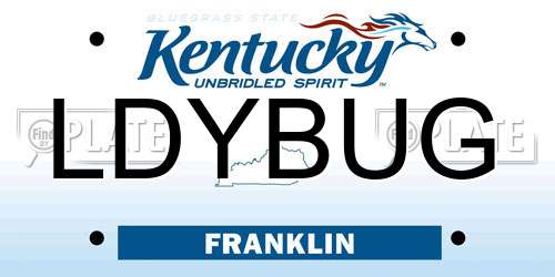 LDYBUG Kentucky License Plate