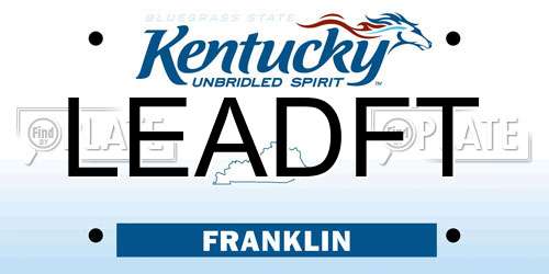 LEADFT Kentucky License Plate