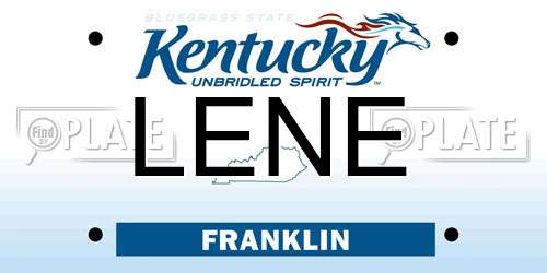 LENE Kentucky License Plate