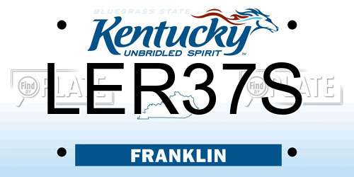 LER37S Kentucky License Plate