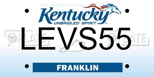 LEVS55 Kentucky License Plate