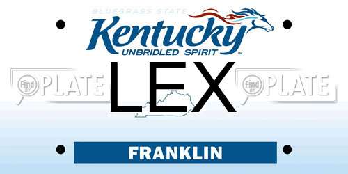 LEX Kentucky License Plate