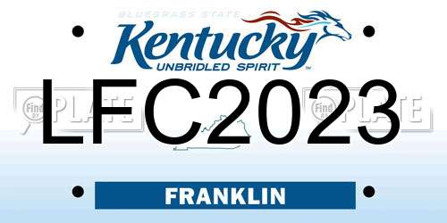 LFC2023 Kentucky License Plate