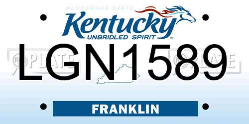 LGN1589 Kentucky License Plate