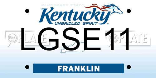 LGSE11 Kentucky License Plate