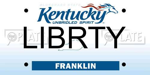 LIBRTY Kentucky License Plate