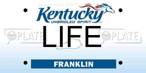 LIFE Kentucky License Plate