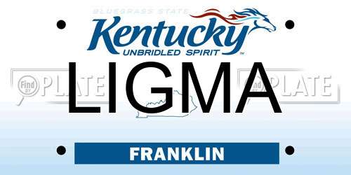 LIGMA Kentucky License Plate