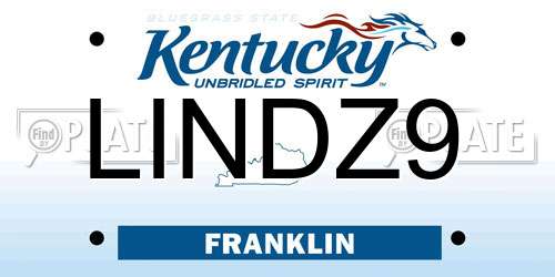 LINDZ9 Kentucky License Plate