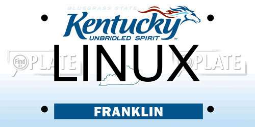 LINUX Kentucky License Plate
