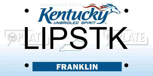 LIPSTK Kentucky License Plate