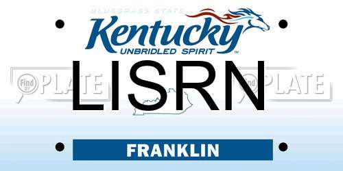LISRN Kentucky License Plate