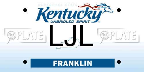 LJL Kentucky License Plate