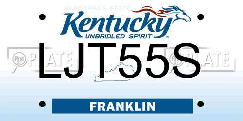 LJT55S Kentucky License Plate