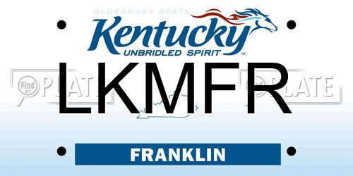LKMFR Kentucky License Plate