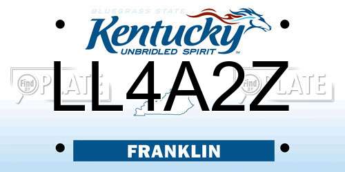 LL4A2Z Kentucky License Plate