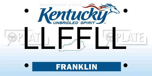 LLFFLL Kentucky License Plate