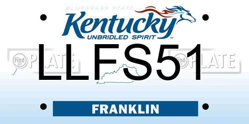 LLFS51 Kentucky License Plate