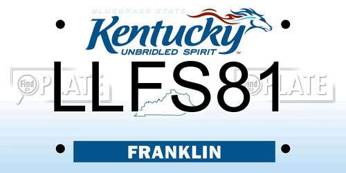 LLFS81 Kentucky License Plate
