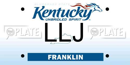 LLJ Kentucky License Plate