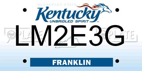 LM2E3G Kentucky License Plate