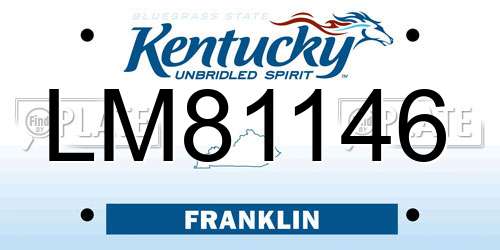 LM81146 Kentucky License Plate