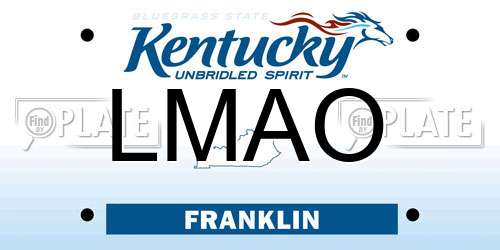 LMAO Kentucky License Plate
