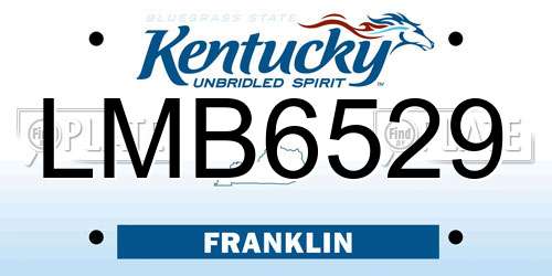 LMB6529 Kentucky License Plate