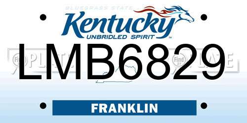 LMB6829 Kentucky License Plate