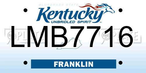 LMB7716 Kentucky License Plate