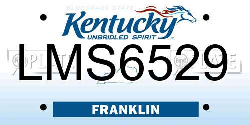 LMS6529 Kentucky License Plate